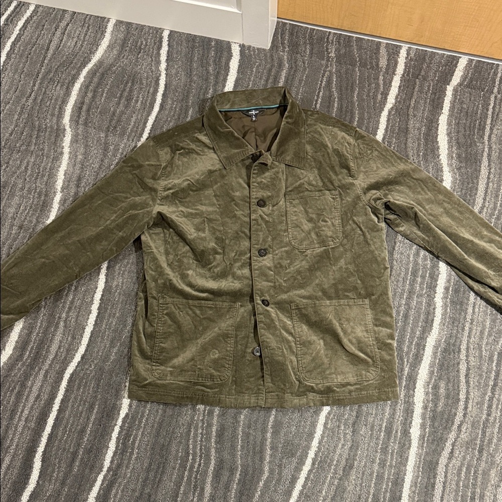 Men's Olive Casual Shirt Jacket